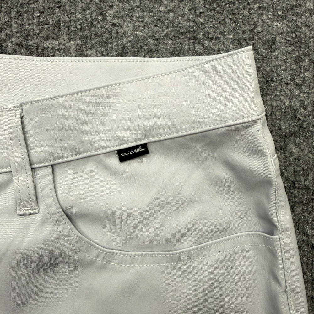 TravisMathew Mens Performance Golf Pants Light Grey Size 36 Straight Leg Solid - Picture 6 of 9
